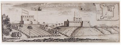 South-west Prospect of the English and Dutch Forts at Sakkundi, c.1744 by William Smith